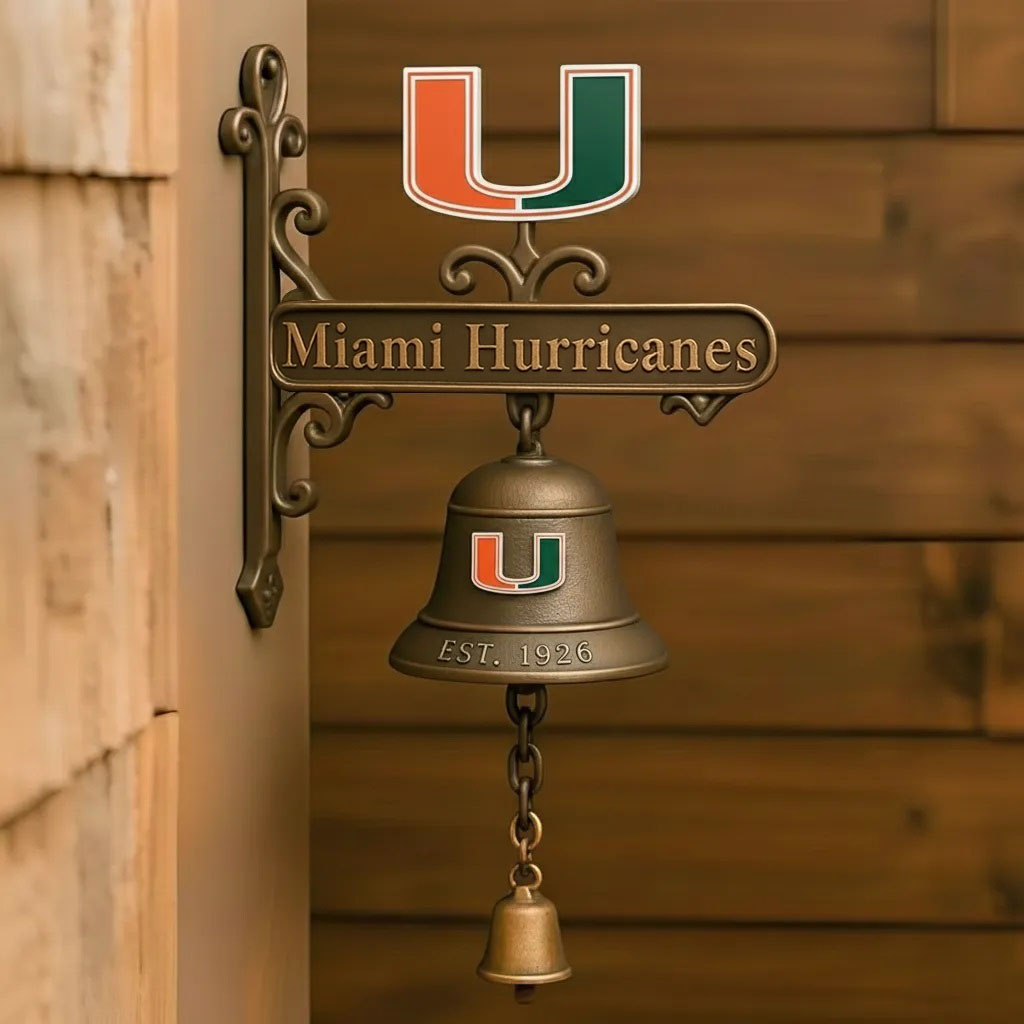 🏈 College Football Retro Wall-Mounted Metal Doorbell