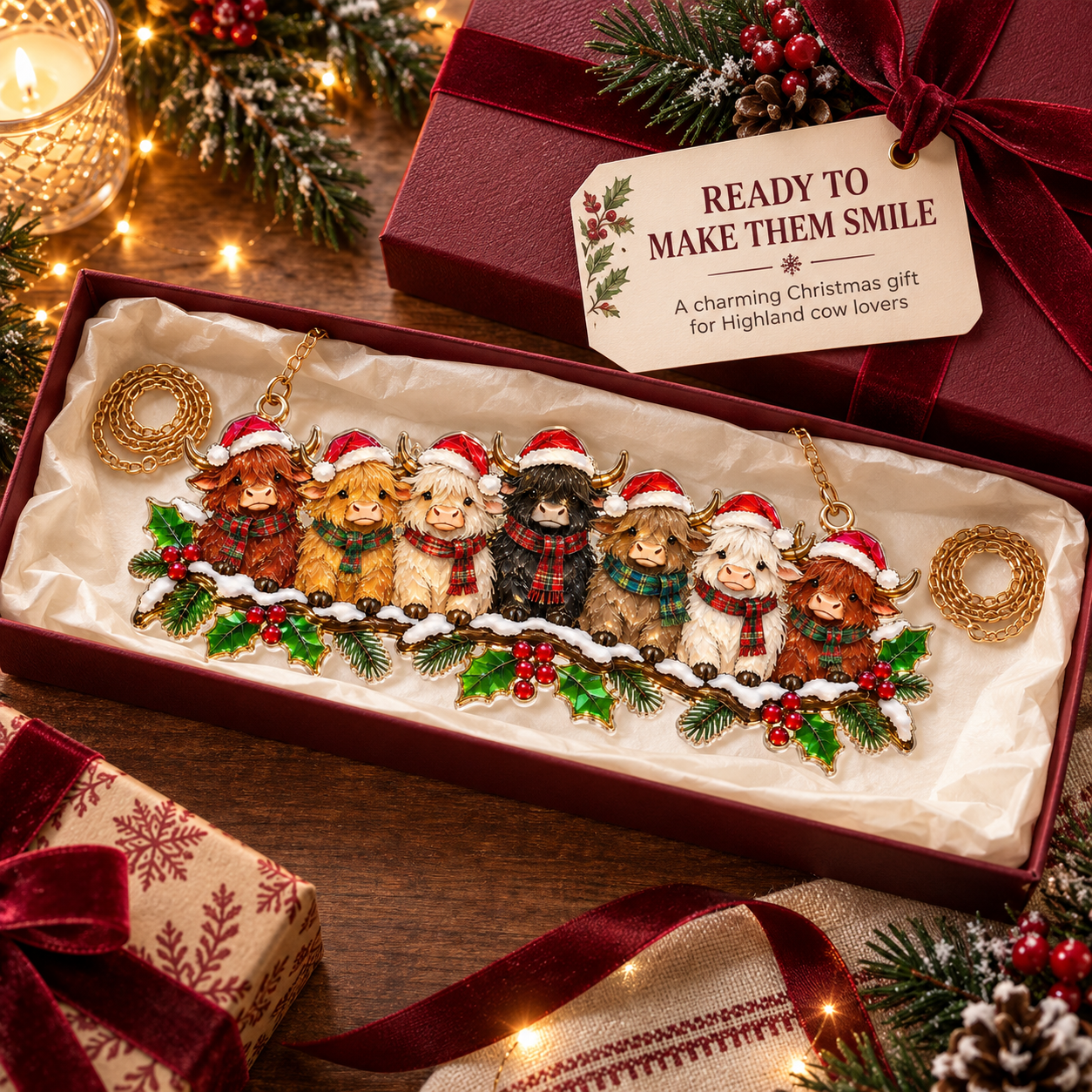 Christmas acrylic ornament hanging chain