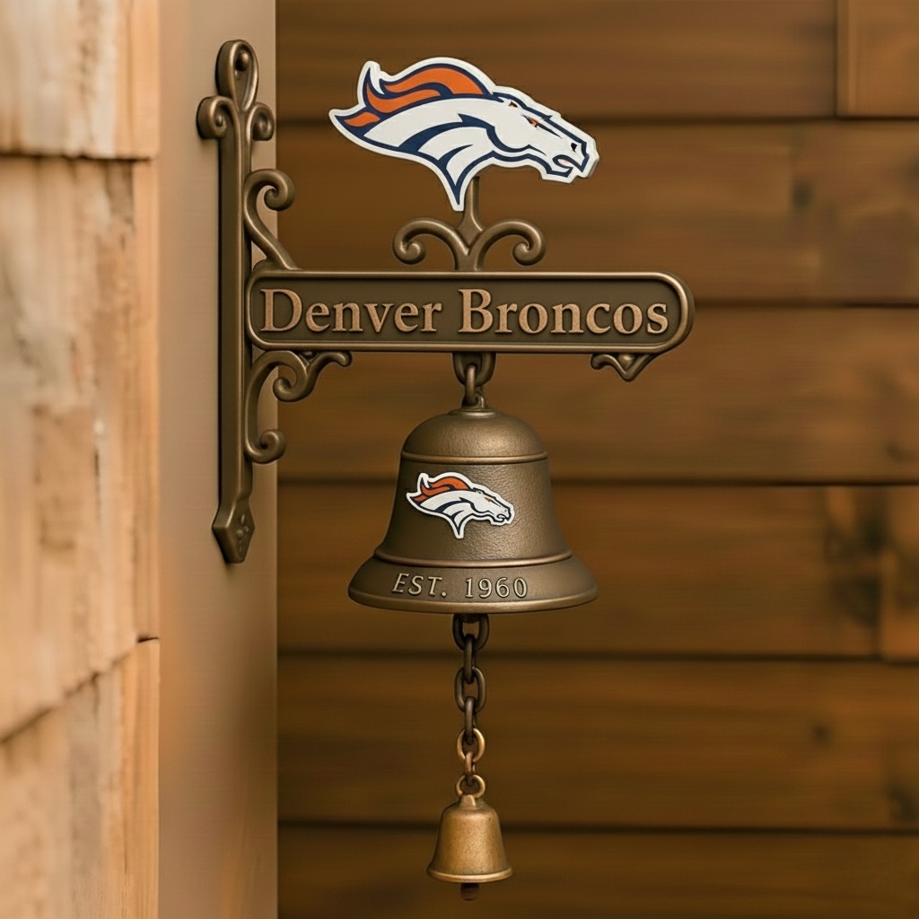 🏈 Football Team Retro Wall-Mounted Metal Doorbell