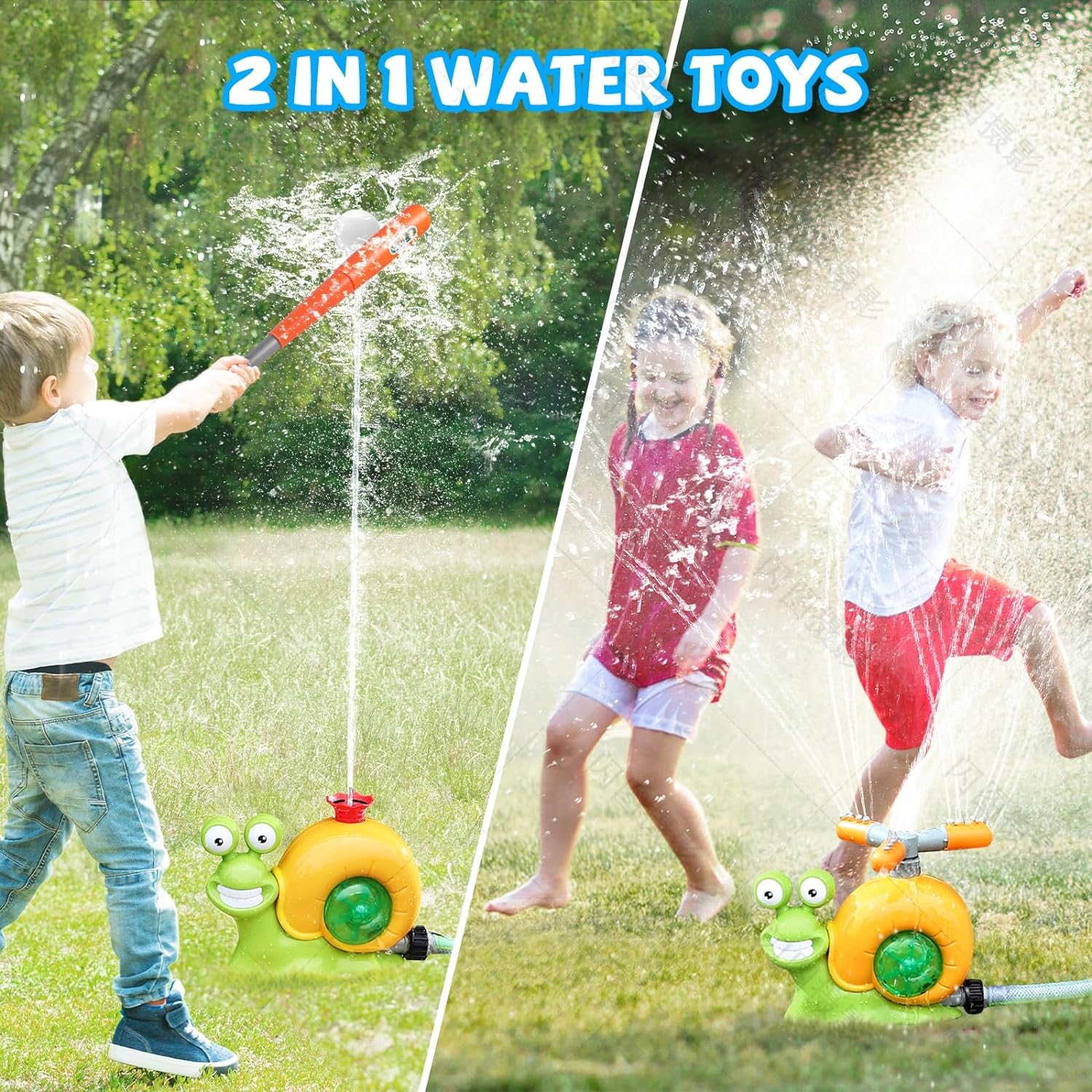 2 in 1 Water Sprinkler Baseball Toy