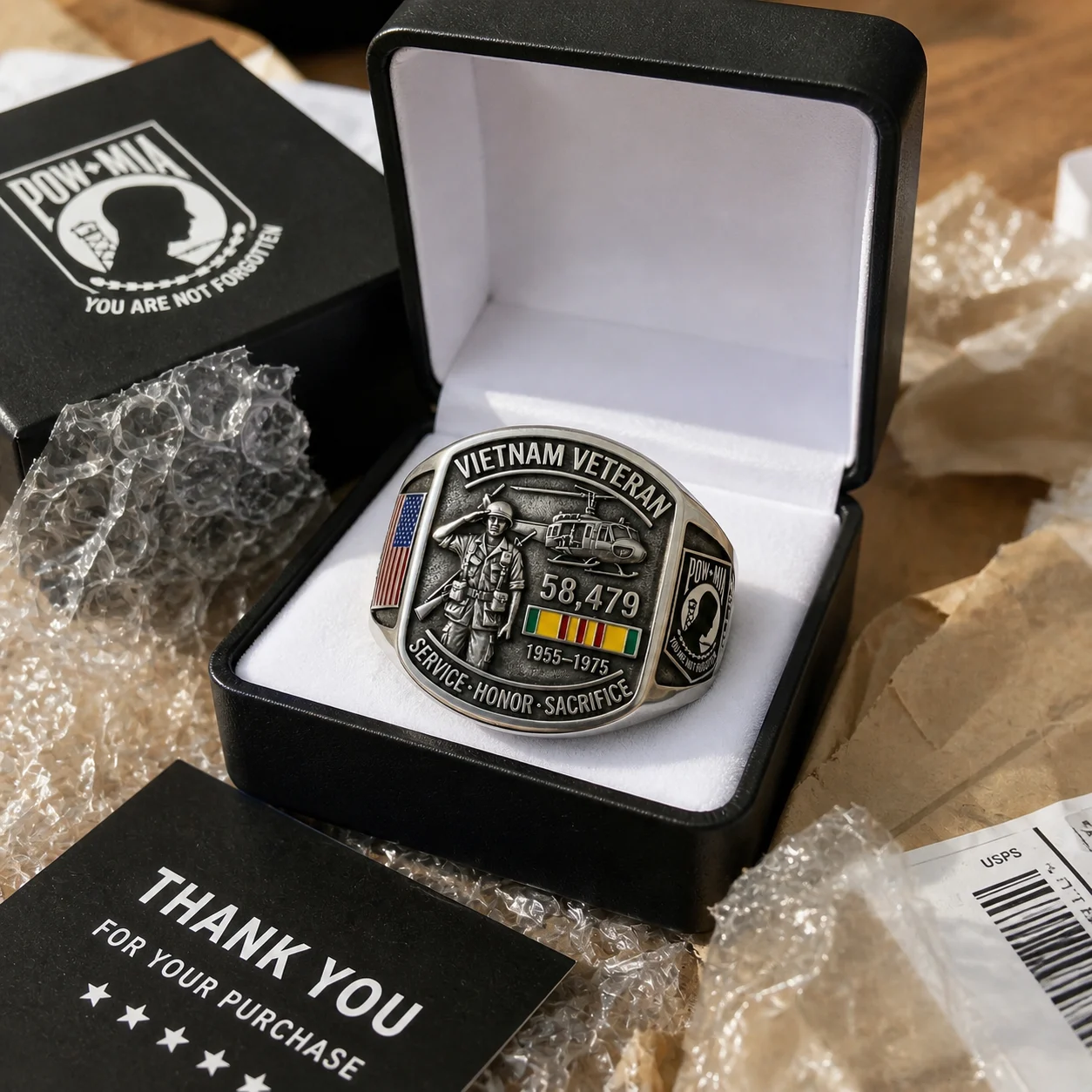 🏆Last Day Promo: 49% OFF 🎖️ Vietnam Veteran Tribute Commemorative Ring🎁BUY MORE, SAVE MORE – One for You, One for a Brother