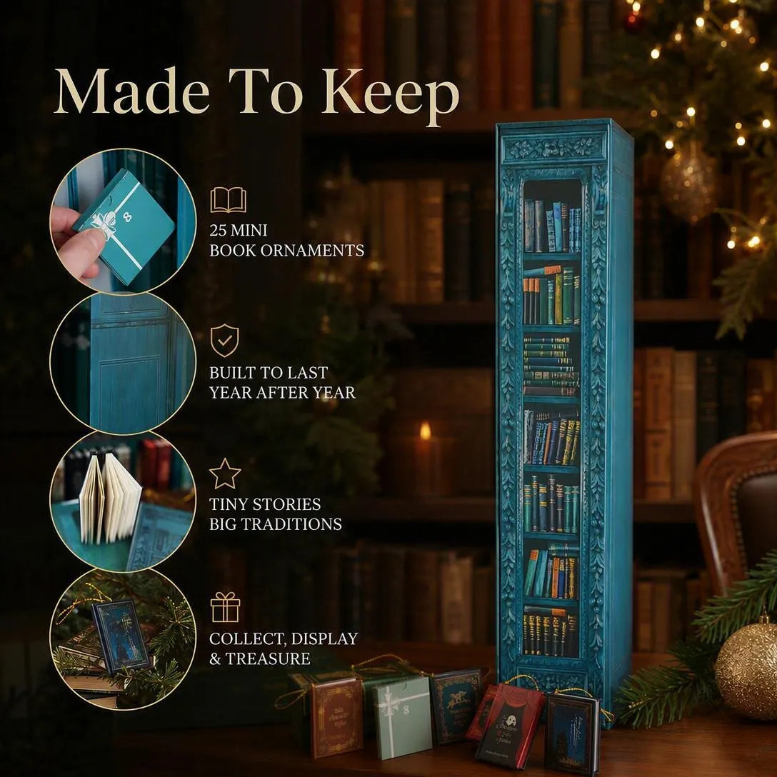 🎉2026 Christmas Gift 50% Off--✨25-Day Book Lover Christmas Ornament Advent Calendar