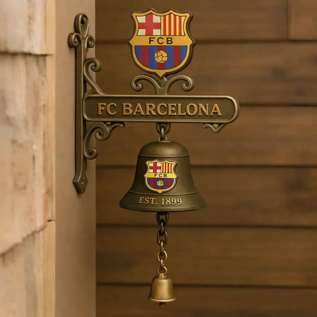 ⚽ Football | Football Club Vintage Wall-Mounted Metal Doorbell