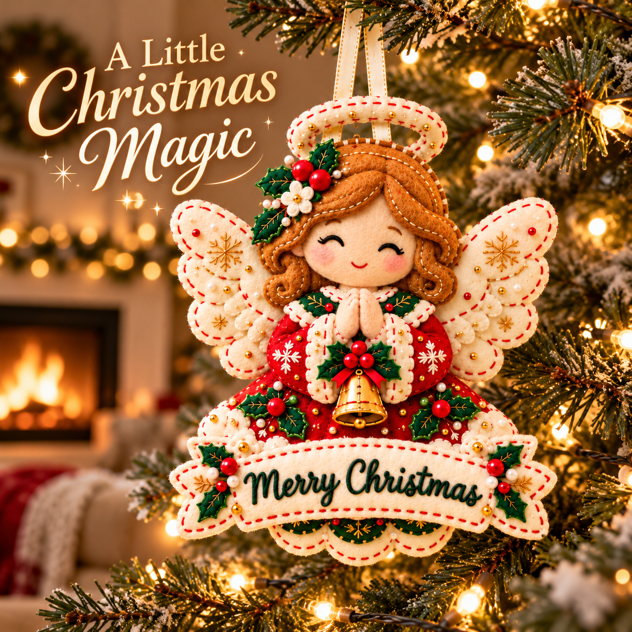 ⏳FLASH SALE 50% OFF -🎅 Handcrafted Felt Christmas Ornament🎄Bring Warm Holiday Magic Home