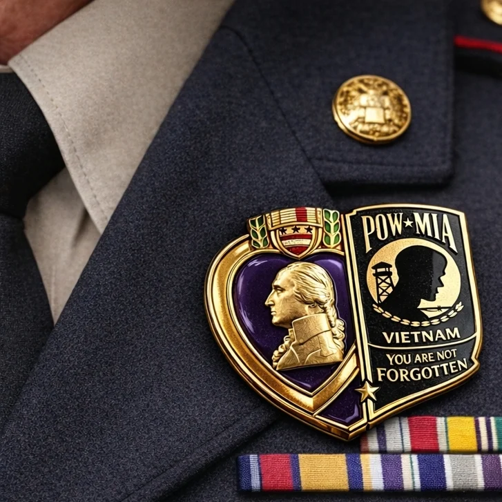 💜 Vietnam Memorial Honor Pin – A Symbol That Will Never Be Forgotten
