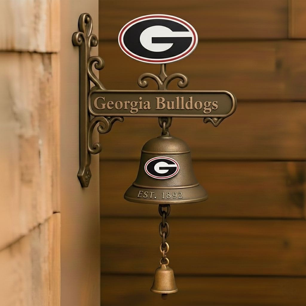 🏈 College Football Retro Wall-Mounted Metal Doorbell