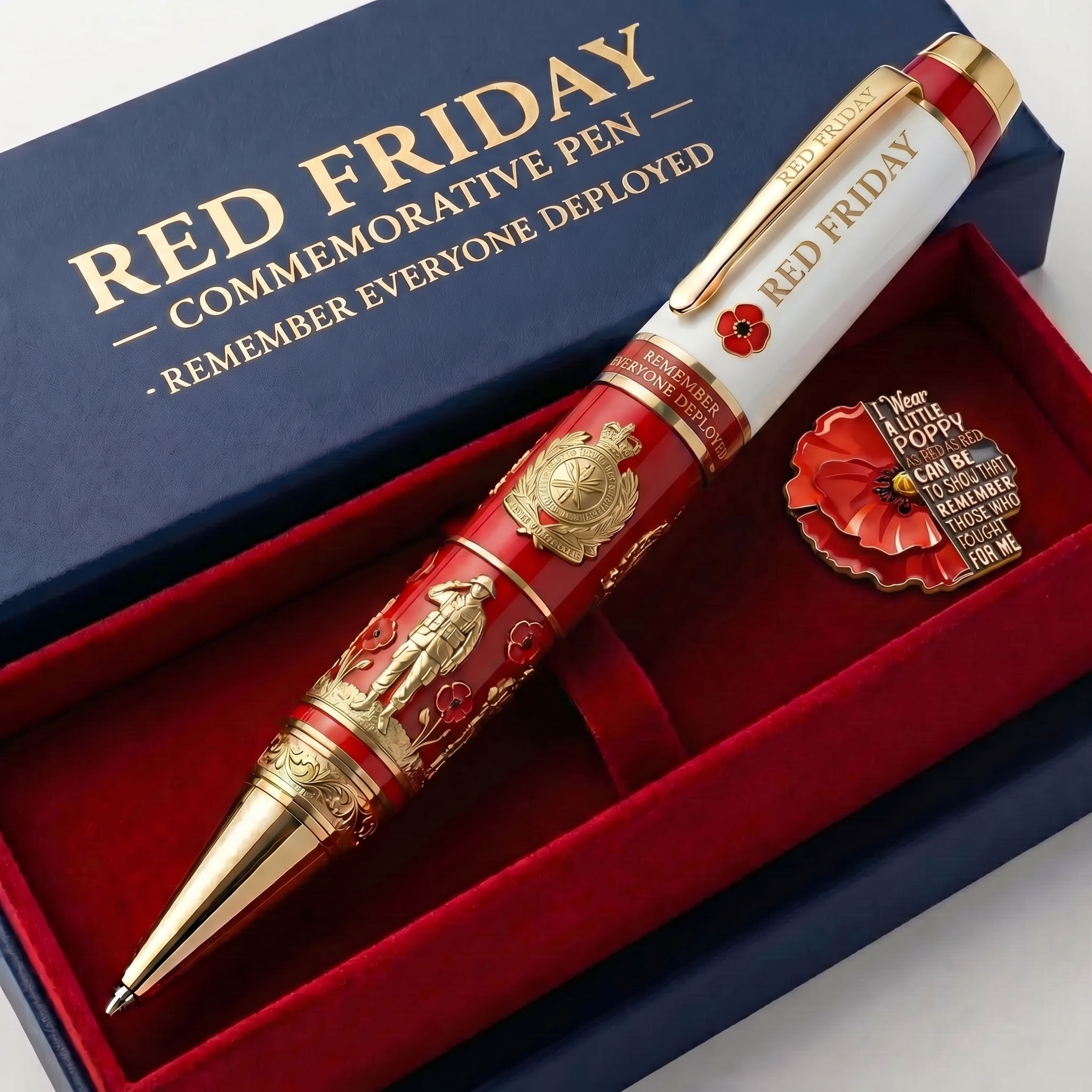 Red Friday Commemorative Pen – Remember Everyone Deployed