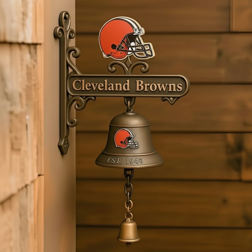 🏈 Football Team Retro Wall-Mounted Metal Doorbell