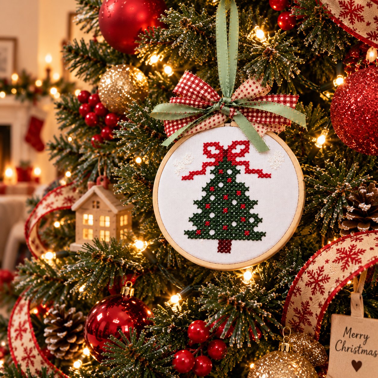 🎁LAST DAY 50% OFF-🎄Complete Christmas Embroidery Ornament DIY Kit