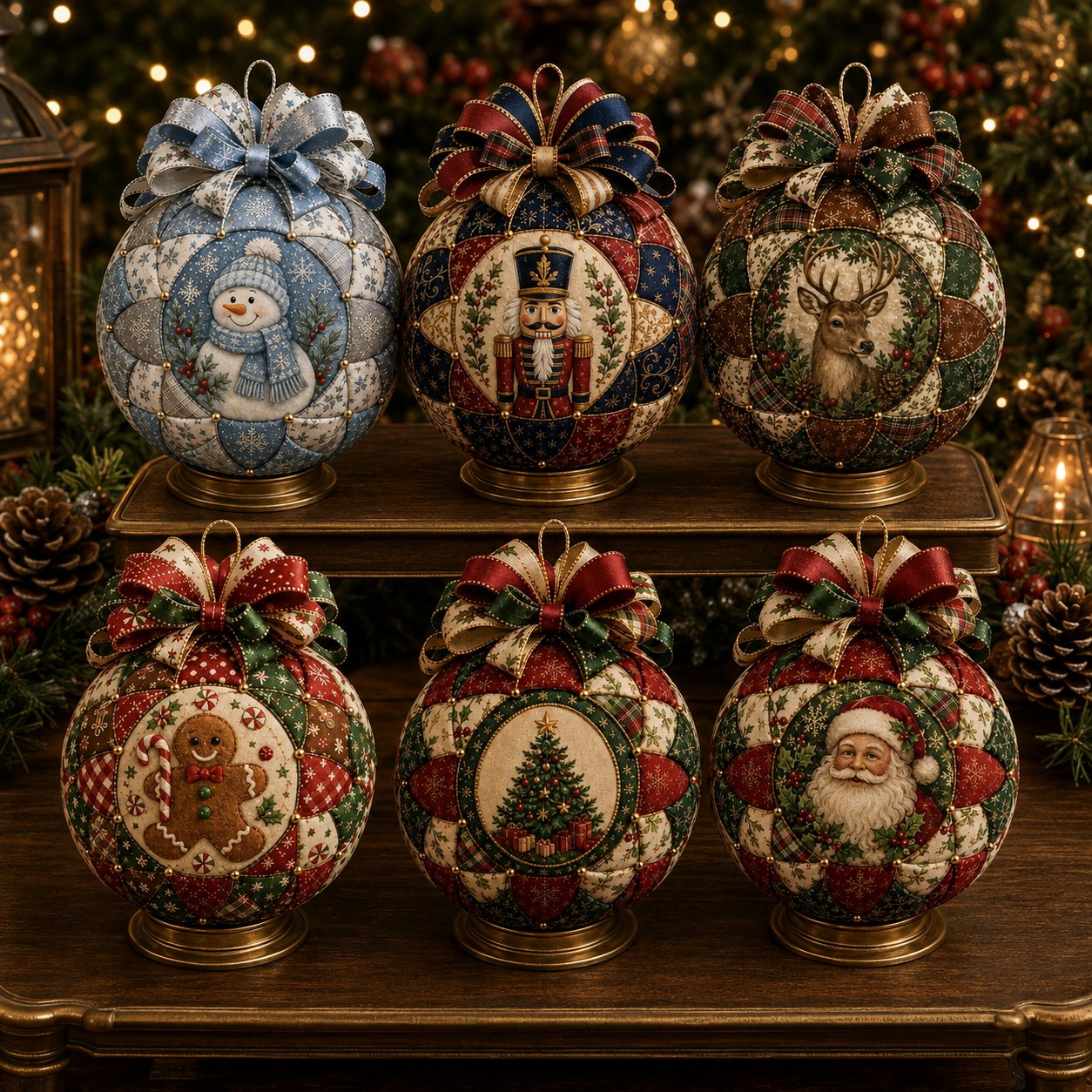 🎁Christmas Classics Patchwork Ornament DIY Kit🎅