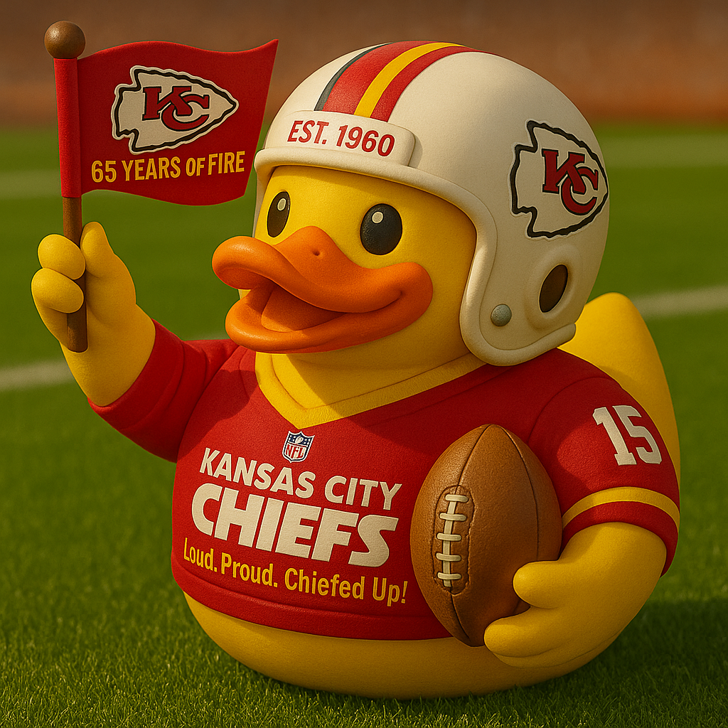 🏈 Kansas City Chiefs 65th Anniversary Rubber Duck