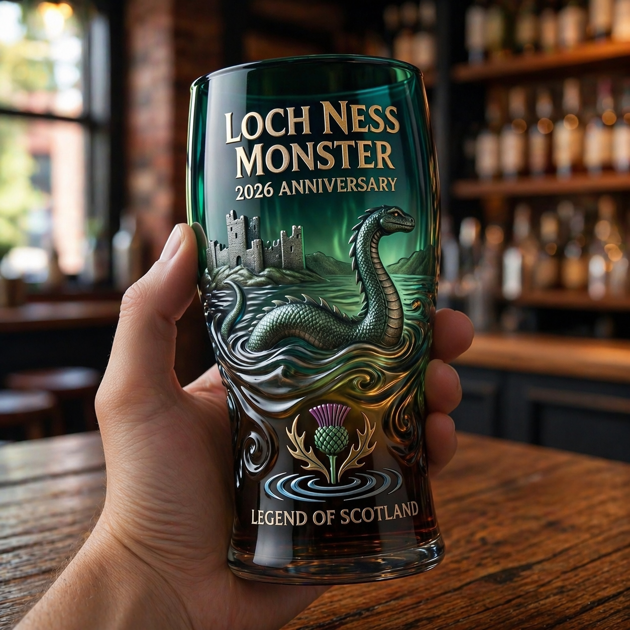 🐉🌊 Loch Ness Monster Pint Glass 2026 – Legendary Scotland Edition 🏴✨