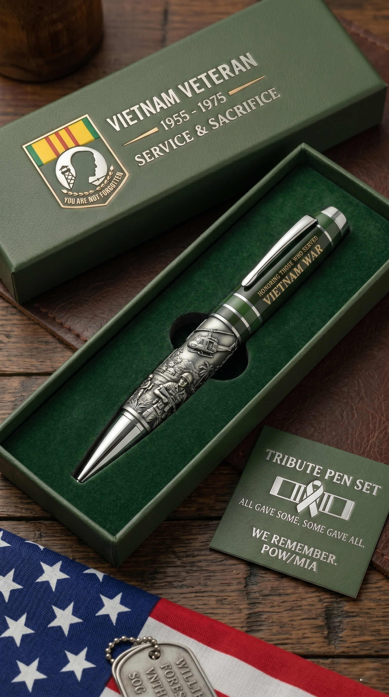 🏆Last Day Promo: 49% OFF -🇺🇸✍️ Vietnam Veteran Tribute Pen Set