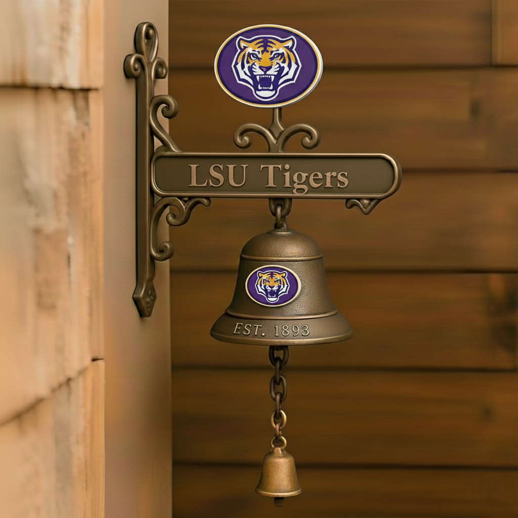 🏈 College Football Retro Wall-Mounted Metal Doorbell