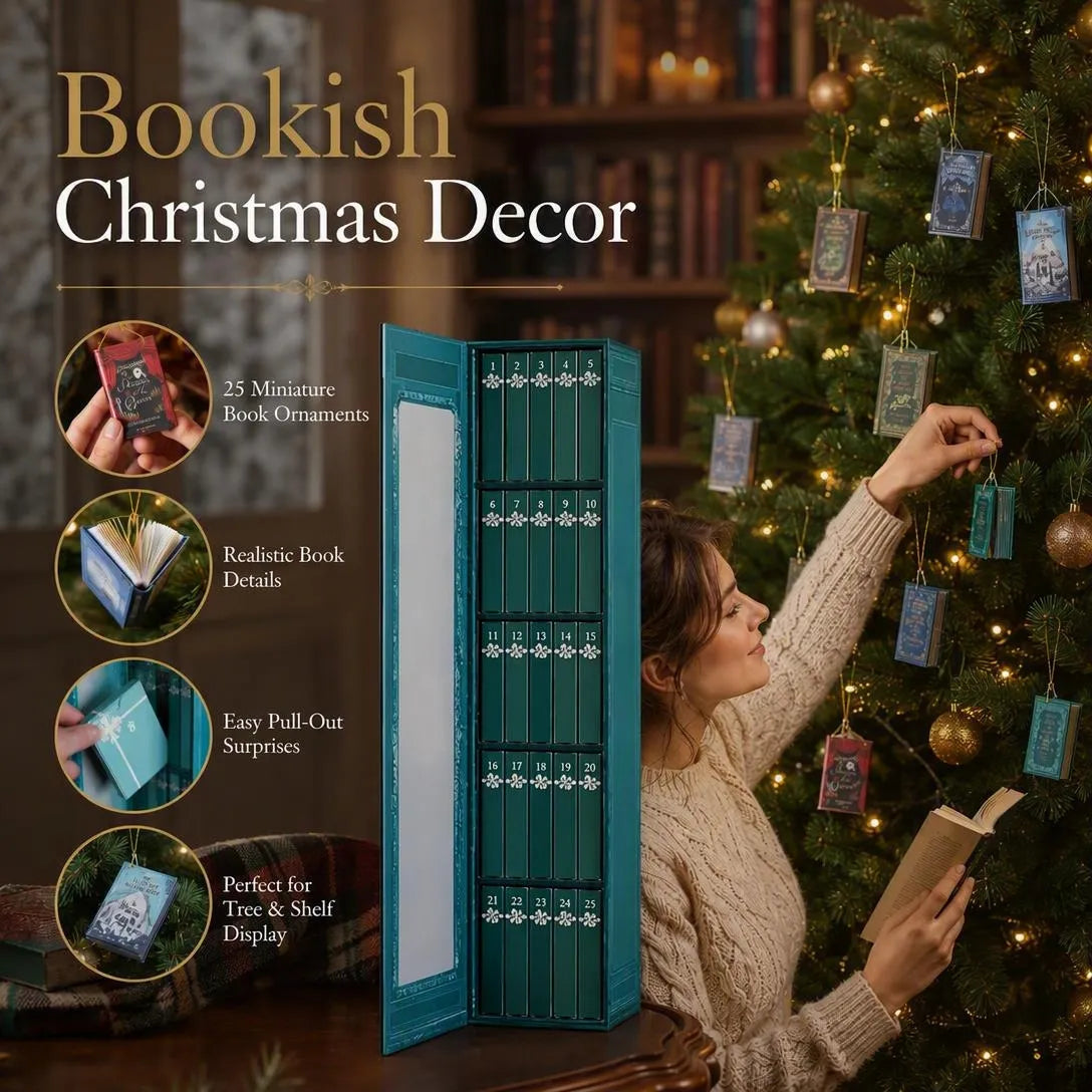 🎉2026 Christmas Gift 50% Off--✨25-Day Book Lover Christmas Ornament Advent Calendar