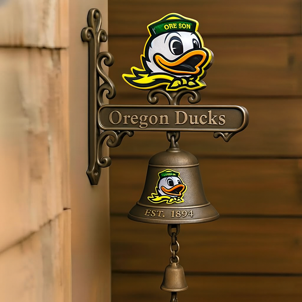 🏈 College Football Retro Wall-Mounted Metal Doorbell