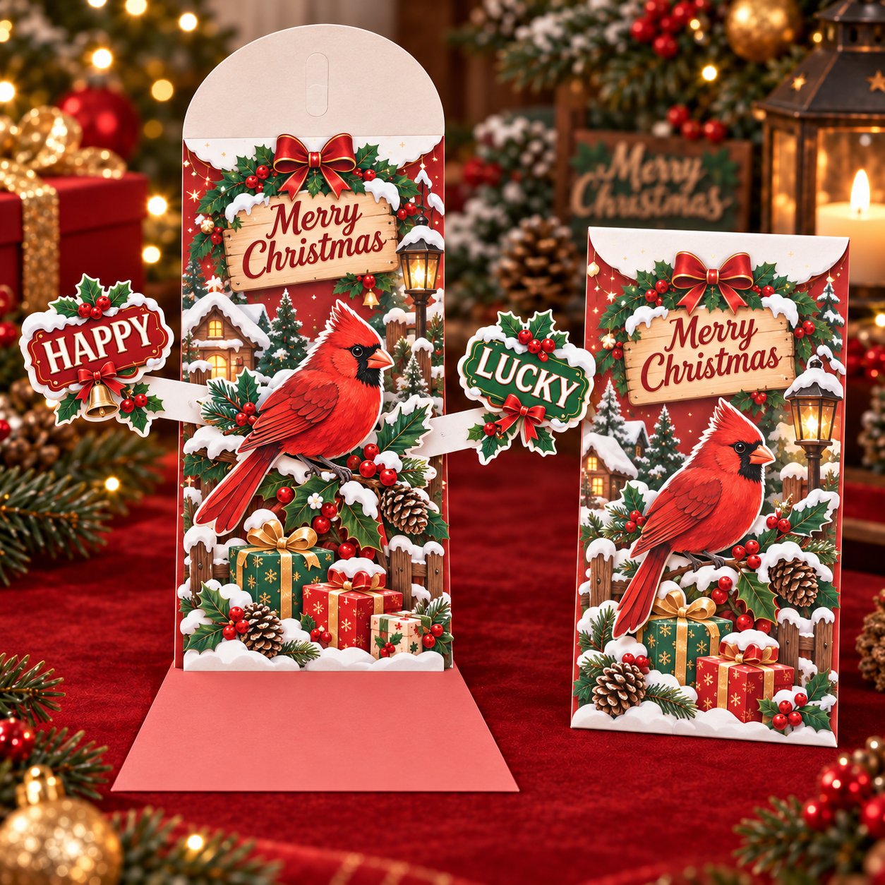 ⏰ LAST DAY 50% OFF - 🎄 Handmade 3D Christmas Money Card – Pop-Up Holiday Card with Cash Envelope & Message Space 💌✍💵