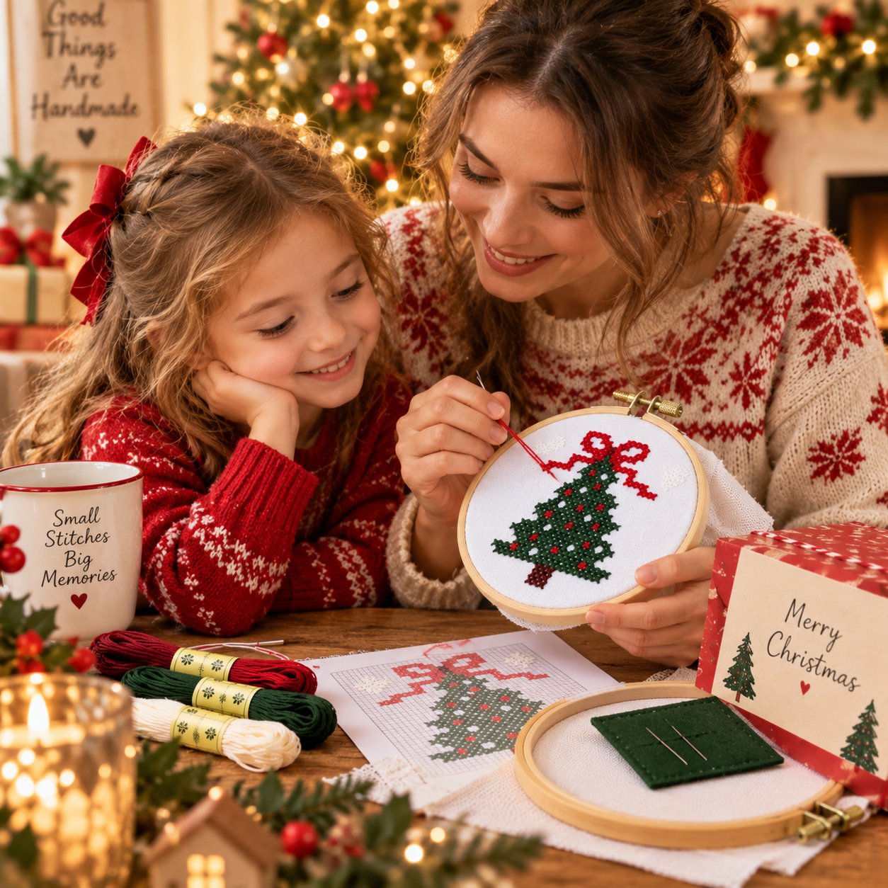 🎁LAST DAY 50% OFF-🎄Complete Christmas Embroidery Ornament DIY Kit