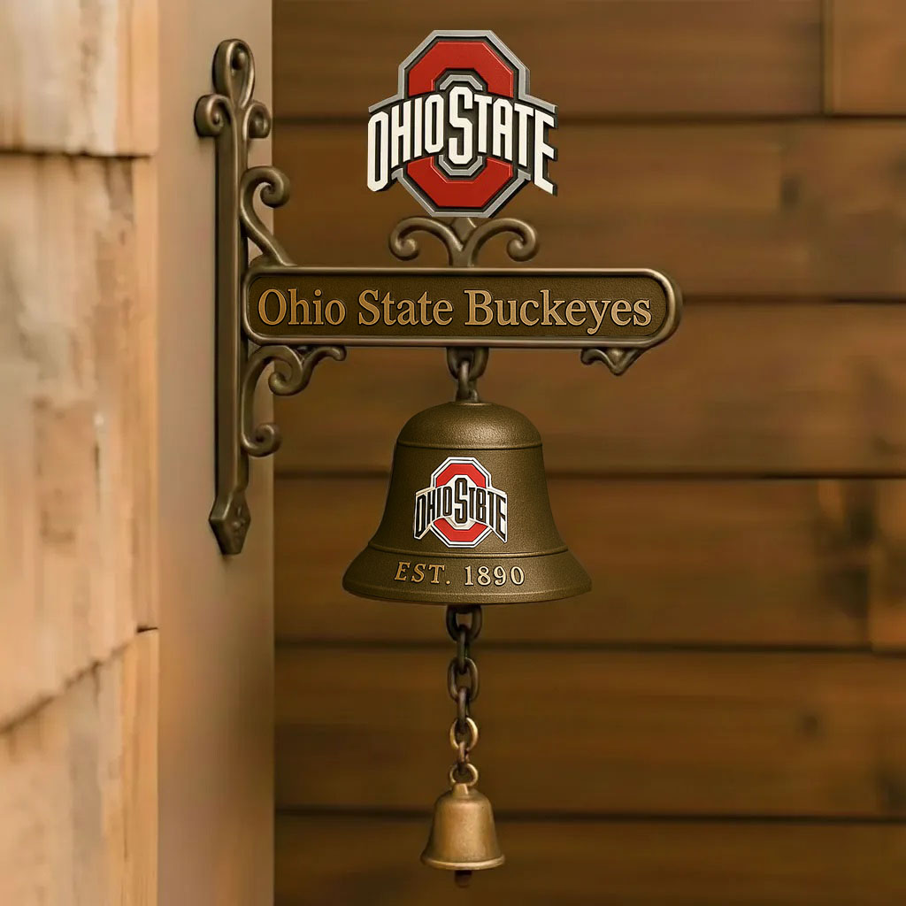 🏈 College Football Retro Wall-Mounted Metal Doorbell