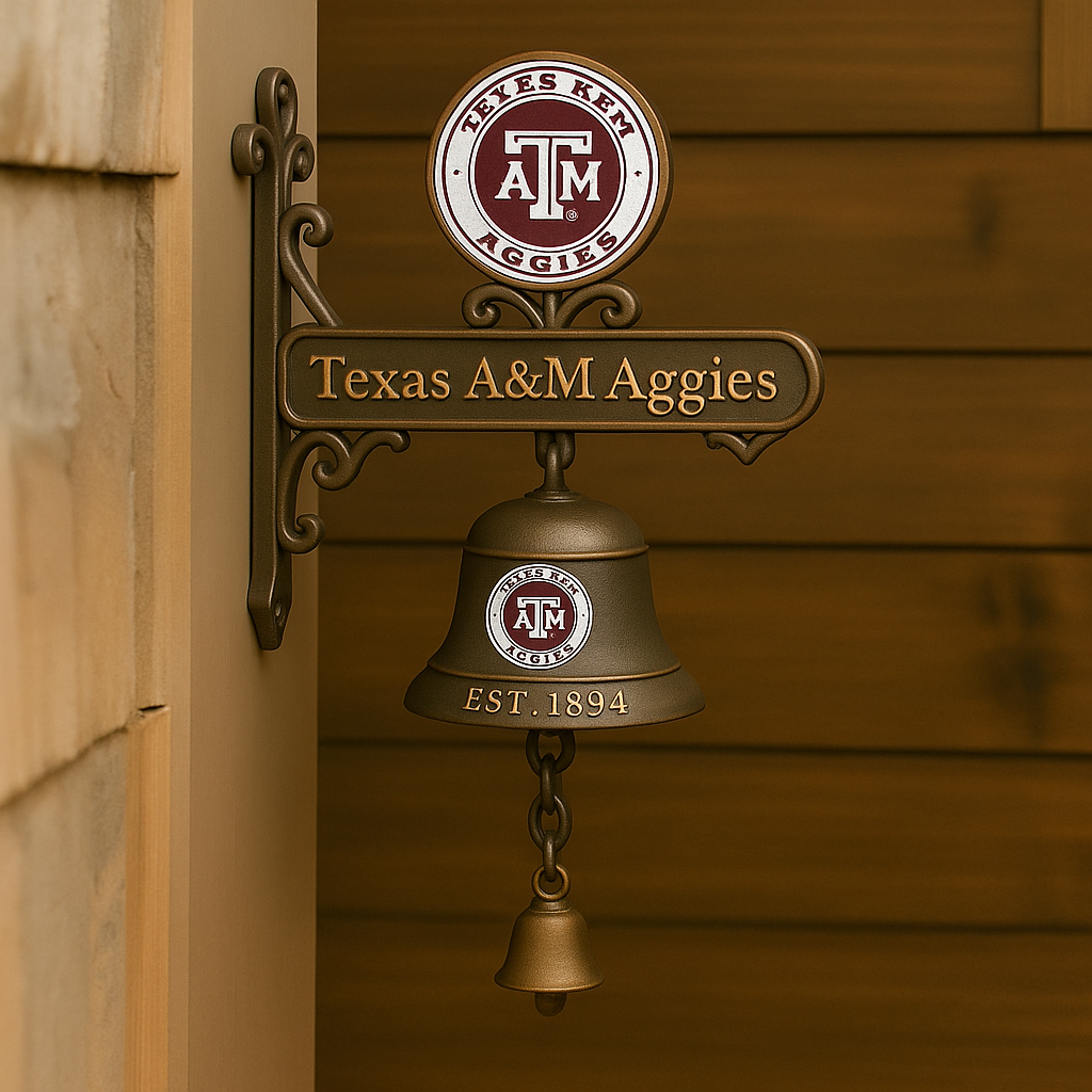 🏈 College Football Retro Wall-Mounted Metal Doorbell