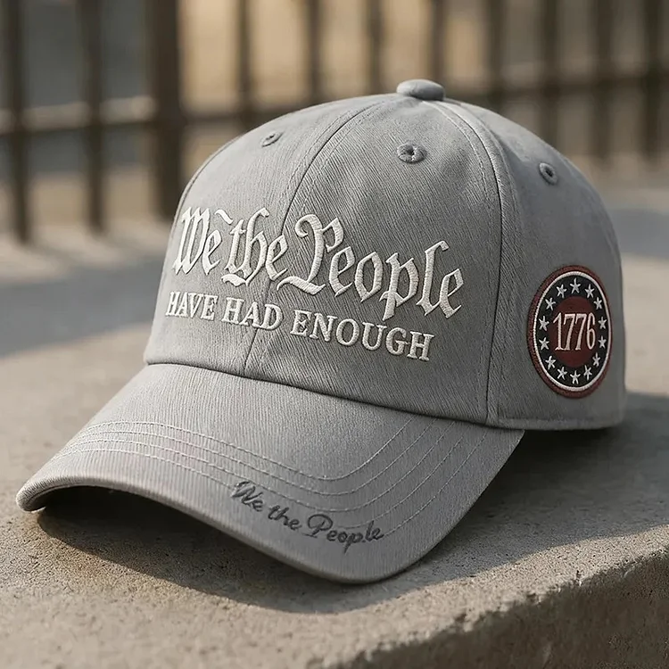 “We The People” Embroidered Statement Cap