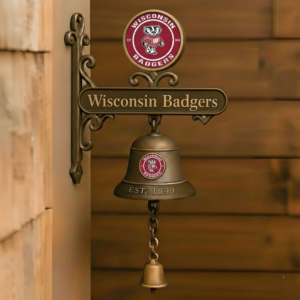 🏈 College Football Retro Wall-Mounted Metal Doorbell
