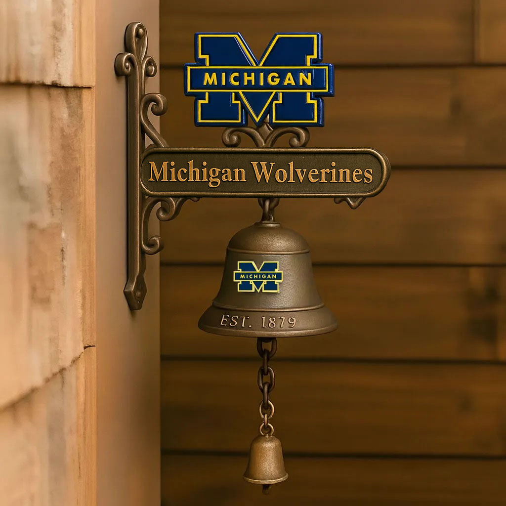 🏈 College Football Retro Wall-Mounted Metal Doorbell