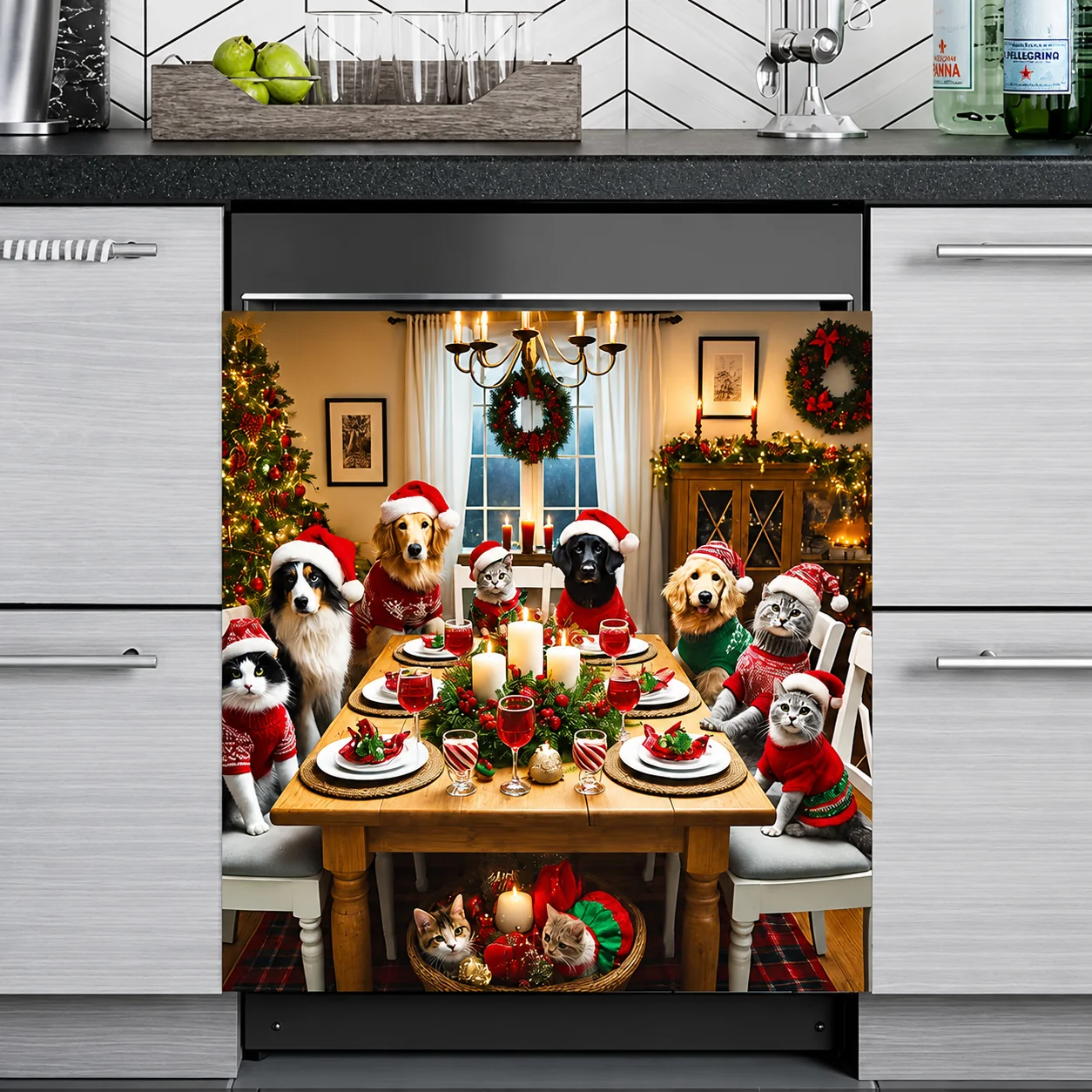 💥 LAST DAY50% OFF👻💀Reusable Halloween-Themed Magnetic Dishwasher Cover – Kitchen Decor for a Spooky Atmosphere
