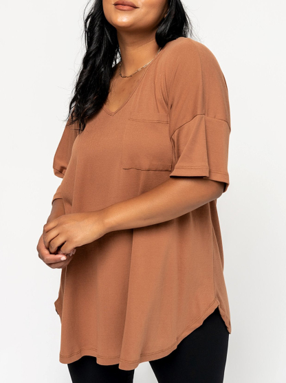 2024 NEW Elegant Knit V-Neck Tee(Buy 2 Free Shipping)