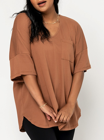 2024 NEW Elegant Knit V-Neck Tee(Buy 2 Free Shipping)