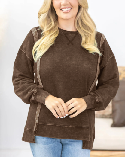 Mineral Washed French Terry Sweatshirt (Buy 2 Free Shipping)
