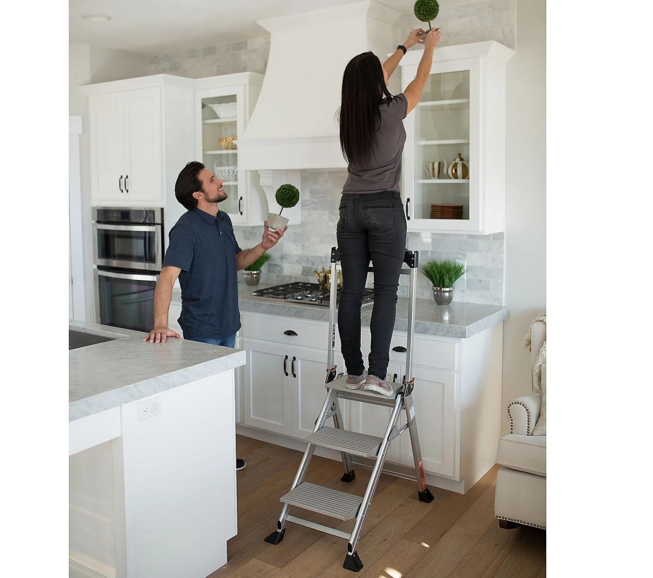 New Year Clearance, Buy 1  Get 1 Free 💝Little Giant Jumbo 3-Step Lightweight Step Stool w/ Safety Bar