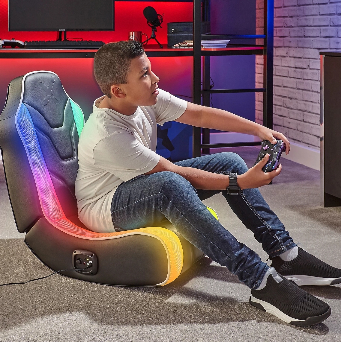 Black Friday in July Sale💝Buy 1 Get 1 Free✨X Rocker Chimera LED Gaming Rocker Chair with 2.0 Wired Audio