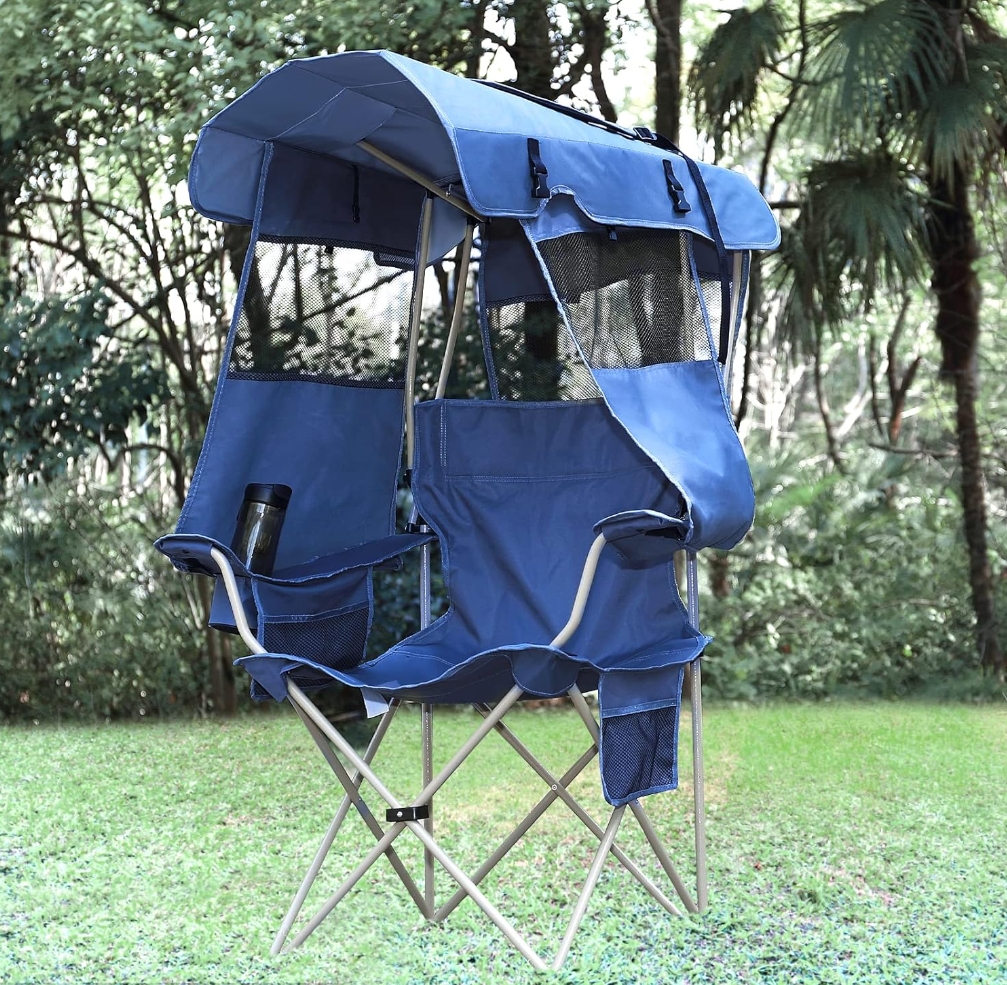 August Clearance!✨Buy 2 get 2 free💥Camping chair with sun canopy✅450 lb capacity