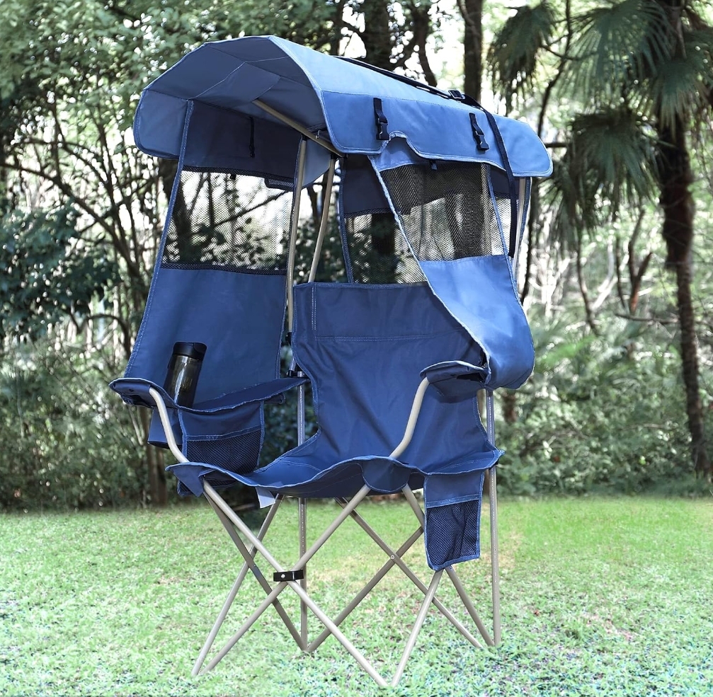 August Clearance!✨Buy 2 get 2 free💥Camping chair with sun canopy✅450 lb capacity