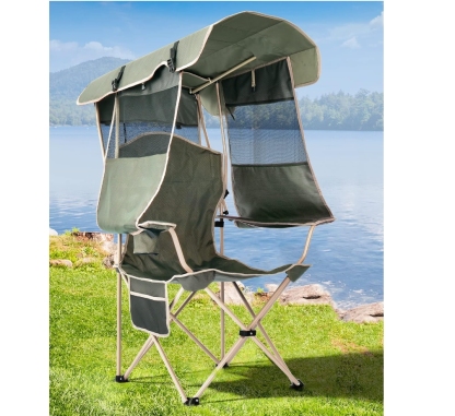 August Clearance!✨Buy 2 get 2 free💥Camping chair with sun canopy✅450 lb capacity