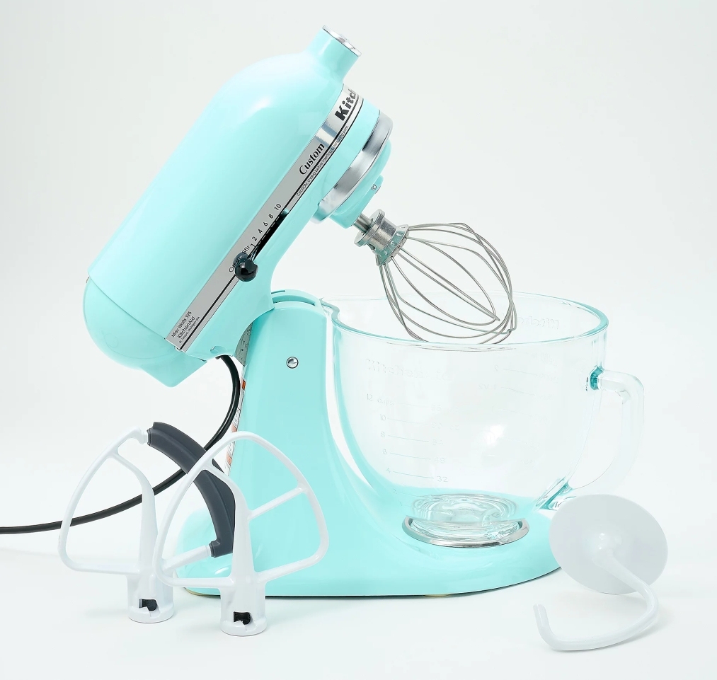 💝𝗧𝗼𝗱𝗮𝘆'𝘀 𝗦𝗽𝗲𝗰𝗶𝗮𝗹𝘀✨ Buy 1 Get 1 Free ✨KitchenAid 5-qt Tilt Head Glass Bowl Stand Mixer w/ Flex Edge
