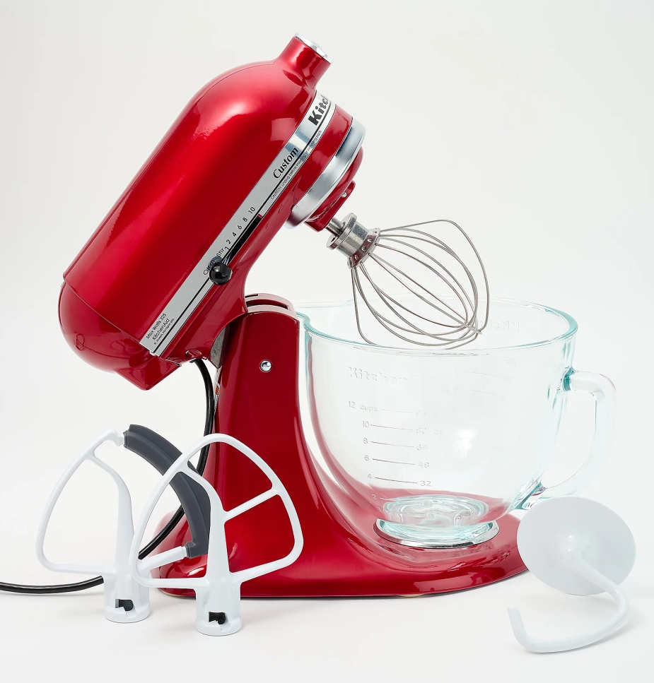 💝𝗧𝗼𝗱𝗮𝘆'𝘀 𝗦𝗽𝗲𝗰𝗶𝗮𝗹𝘀✨ Buy 1 Get 1 Free ✨KitchenAid 5-qt Tilt Head Glass Bowl Stand Mixer w/ Flex Edge
