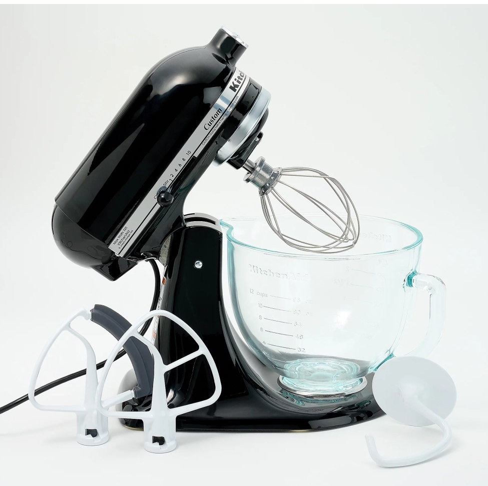💝𝗧𝗼𝗱𝗮𝘆'𝘀 𝗦𝗽𝗲𝗰𝗶𝗮𝗹𝘀✨ Buy 1 Get 1 Free ✨KitchenAid 5-qt Tilt Head Glass Bowl Stand Mixer w/ Flex Edge