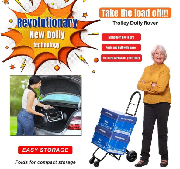 🎉Year-end clearance💝Buy 2 get 3 free ✨Foldable 4 wheel cart