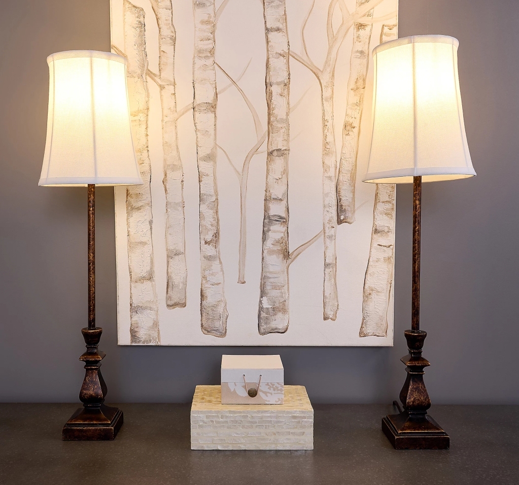 🎉New Year's Sale  up to 90%💝✨ Buy 2 Get 2 Free ✨Set of 2 28" Buffet Lamps with Shades by Valerie