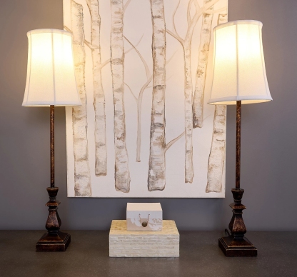 🎉New Year's Sale  up to 90%💝✨ Buy 2 Get 2 Free ✨Set of 2 28" Buffet Lamps with Shades by Valerie
