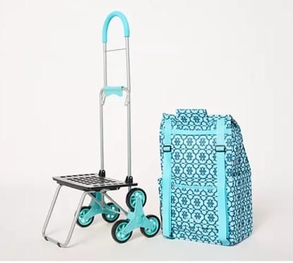 ✨ Buy 2 Get 4 Free ✨Trolley Dolly XL 3-in-1 Stair Climber Folding Cart w/ Backpack Straps