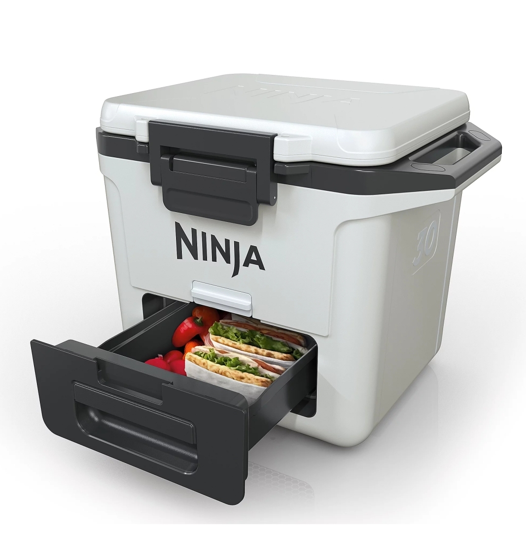 🎉Last day clearance sale💝✨ Buy 1 Get 1 Free ✨Ninja FrostVault 30Qt Hard Cooler w/ Dry Zone & Divider Insert