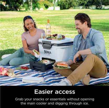 🎉Last day clearance sale💝✨ Buy 1 Get 1 Free ✨Ninja FrostVault 30Qt Hard Cooler w/ Dry Zone & Divider Insert