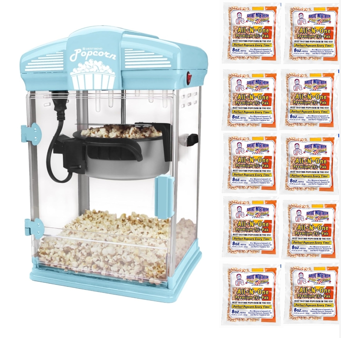🎉𝗧𝗼𝗱𝗮𝘆'𝘀 𝗦𝗽𝗲𝗰𝗶𝗮𝗹𝘀💝✨Buy 2 get 30% off✨WestBend Theater Crazy 4-qt Popcorn Machine with Accessories