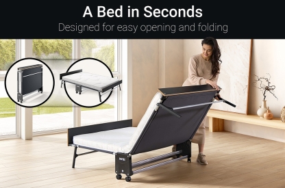 Mother's Day Special💝Buy 2 get 2 free💥JayBe Fold Away Single or Double Bed with Mattress