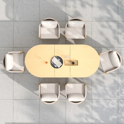 [Copy]🔥Almost sold out⚡💝Buy 1 get 1 free💥7-Pieces Outdoor Extendable Dining Set with 6 Woven Armchairs for 4 to 6 Person