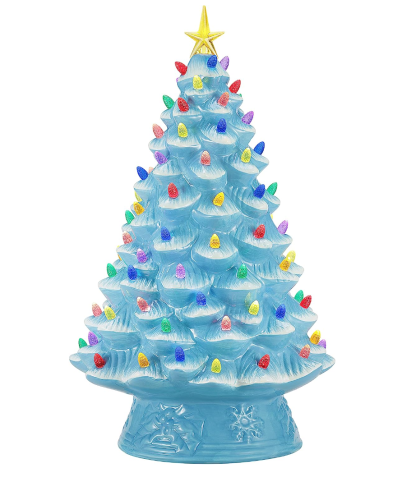 💝Last Day For Clearance💥Mr. Christmas Nostalgic Ceramic Christmas Tree with LED Lights