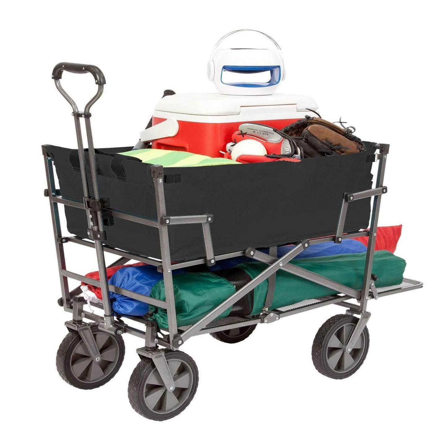 💝 Last Day For Clearance ,Buy 2 Get 2 Free💥 Mac Sports Double Decker Foldable Wagon with Shelf